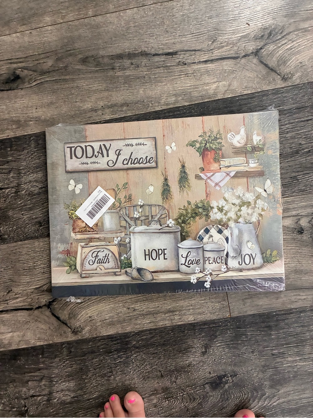 Home Accents Wall Art Sign - Neutral Faith Hope Love Joy Design